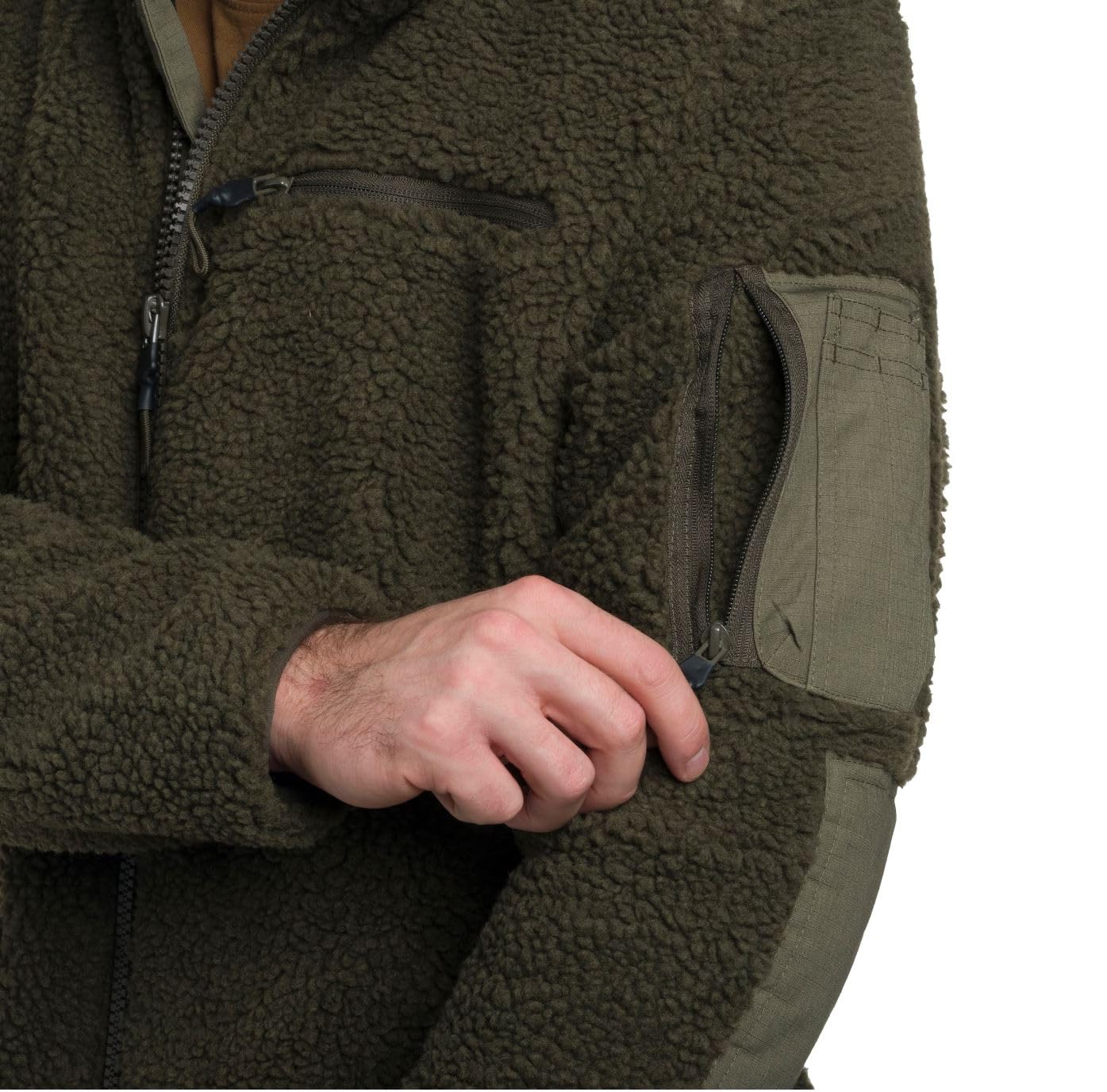 Military Wear Tactical Fleece | męska kurtka polarowa z 5 kieszeniami | taktyczny polar z zapięciem na rzepy | wyposażenie survivalowe bushcraft | 100% poliester