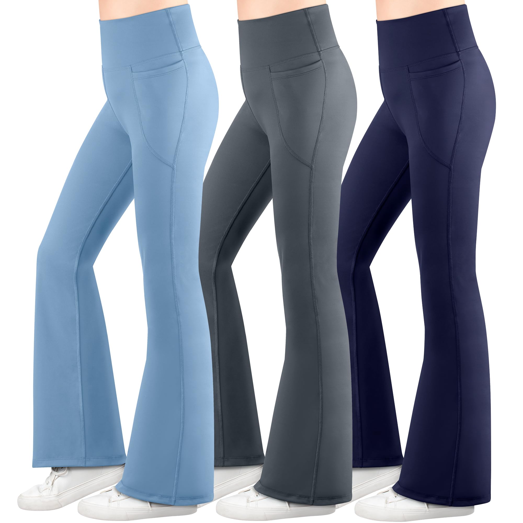 Pantalon De Yoga évasé Pour Filles - Legging Confortable à Taille élastique Pour Danse, Sport Ou Look Décontracté - 13