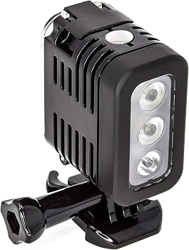Ultimaxxs Professional Wide-Angle, Multi-Purpose, Super Strong Illumination 40M Underwater LED Light for GoPro Hero 5/6/7/8/9/10/12 & 13 MAX 360, DJI Osmo Action Cameras with Rechargeable Battery
