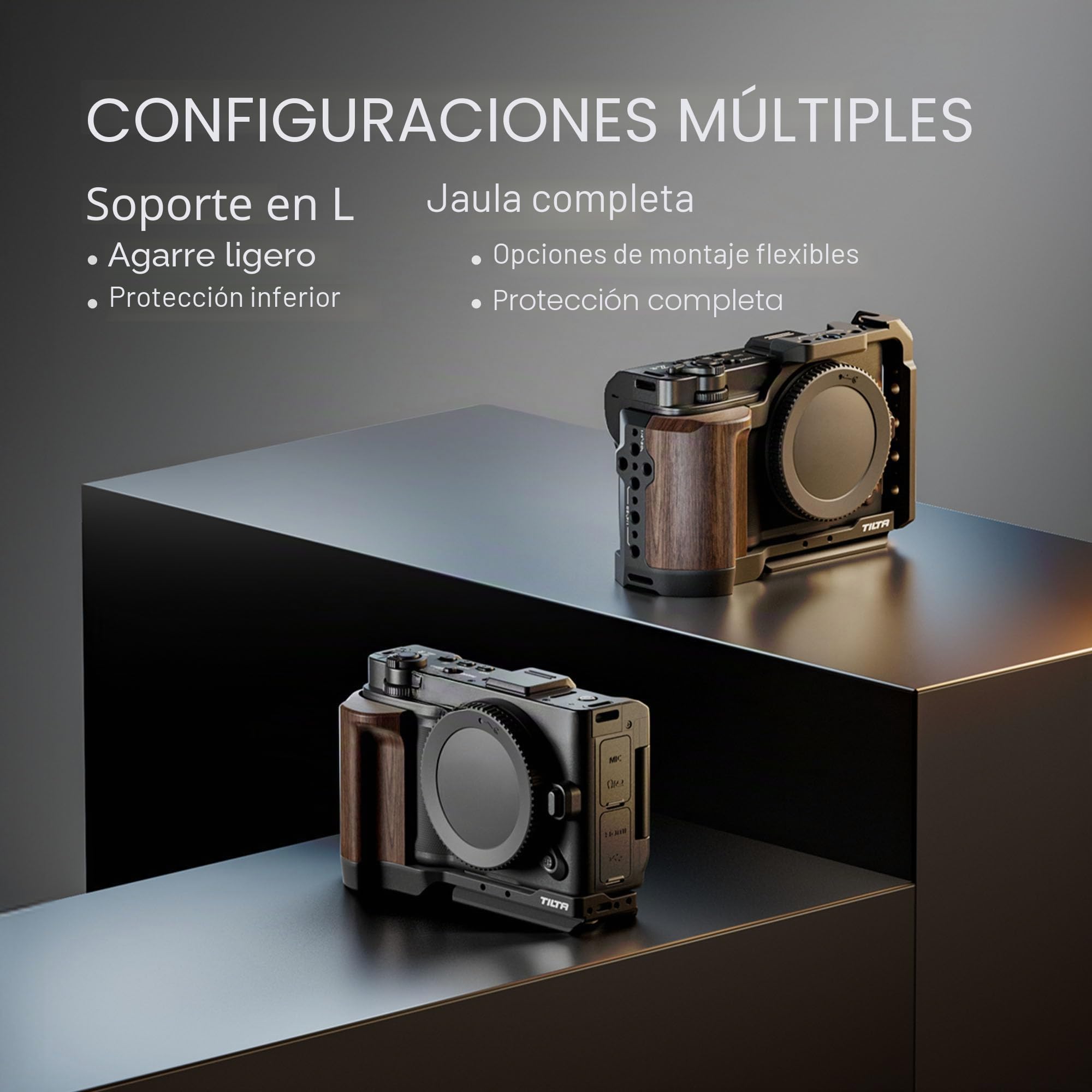 Tilta ZR Cage, Jaula Completa para cámara Compatible con Nikon ZR con roscas de 3/8"-16, 1/4"-20, Micro HDMI y Abrazadera para Cable USB-C - Negro TA-T98-FCC-B
