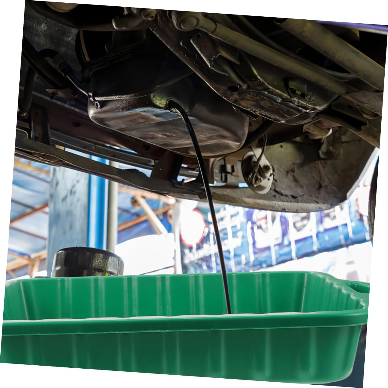 2Pcs Heavy Duty Plastic Oil Drain Pan Durable Automotive Cleaning Tray for Engine Oil Changes Tool Maintenance Easy to Use Versatile Cleaning
