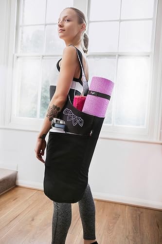 Miniatura 2 de Bolsa para esterilla de yoga, bolsa larga con bolsillos para tus accesorios de yoga, bolsa de yoga con correa elástica para esterilla de yoga,