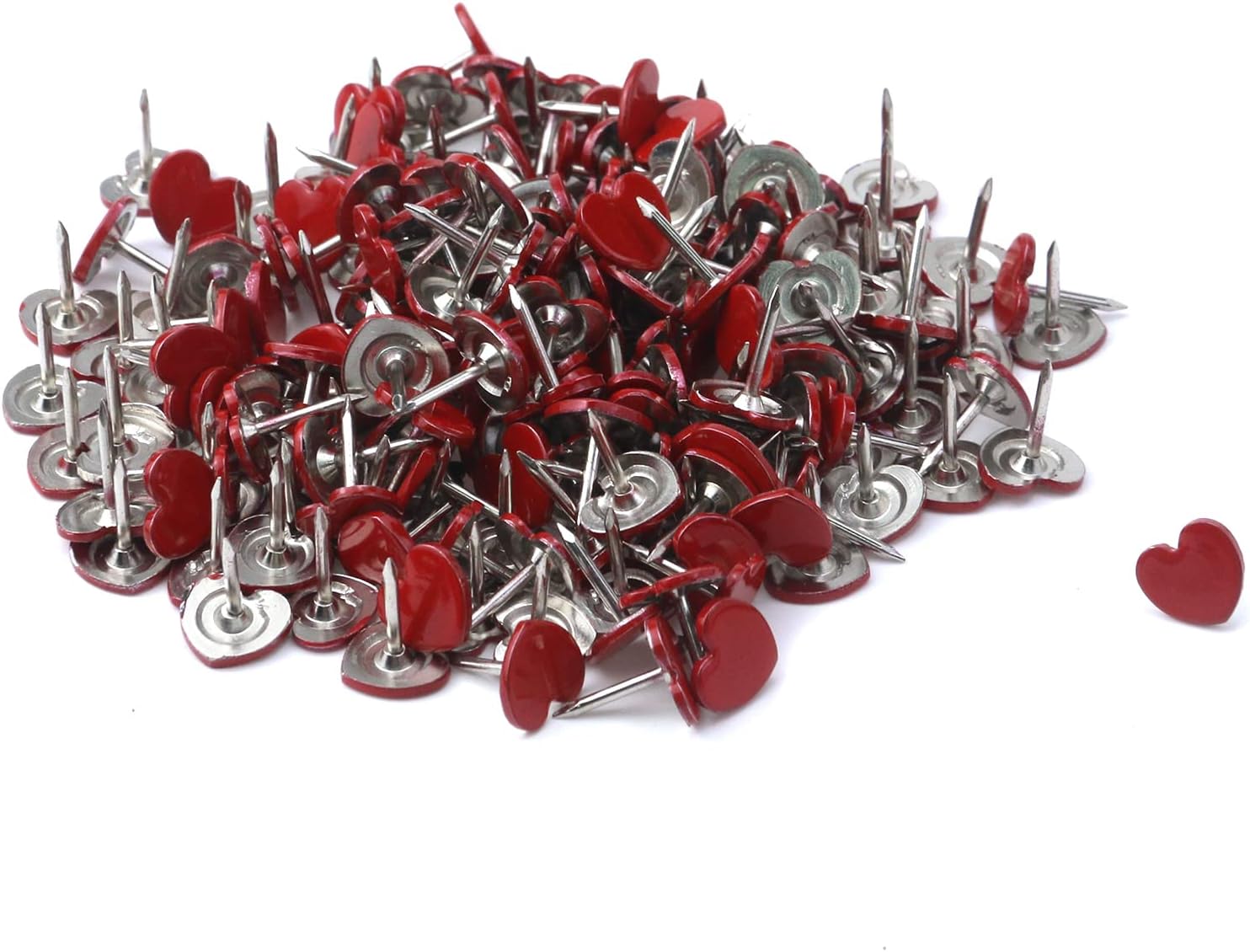 Ouligay 100PCS Heart Push Pins Decorative Pushpins Cork