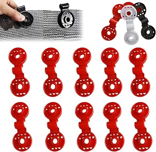 Shade Cloth Heavy Duty Lock Grip,Sunshade Net Shading Fixed Clip Buckle, Tarp Clips Heavy Duty Lock Grip (red, 50pcs)