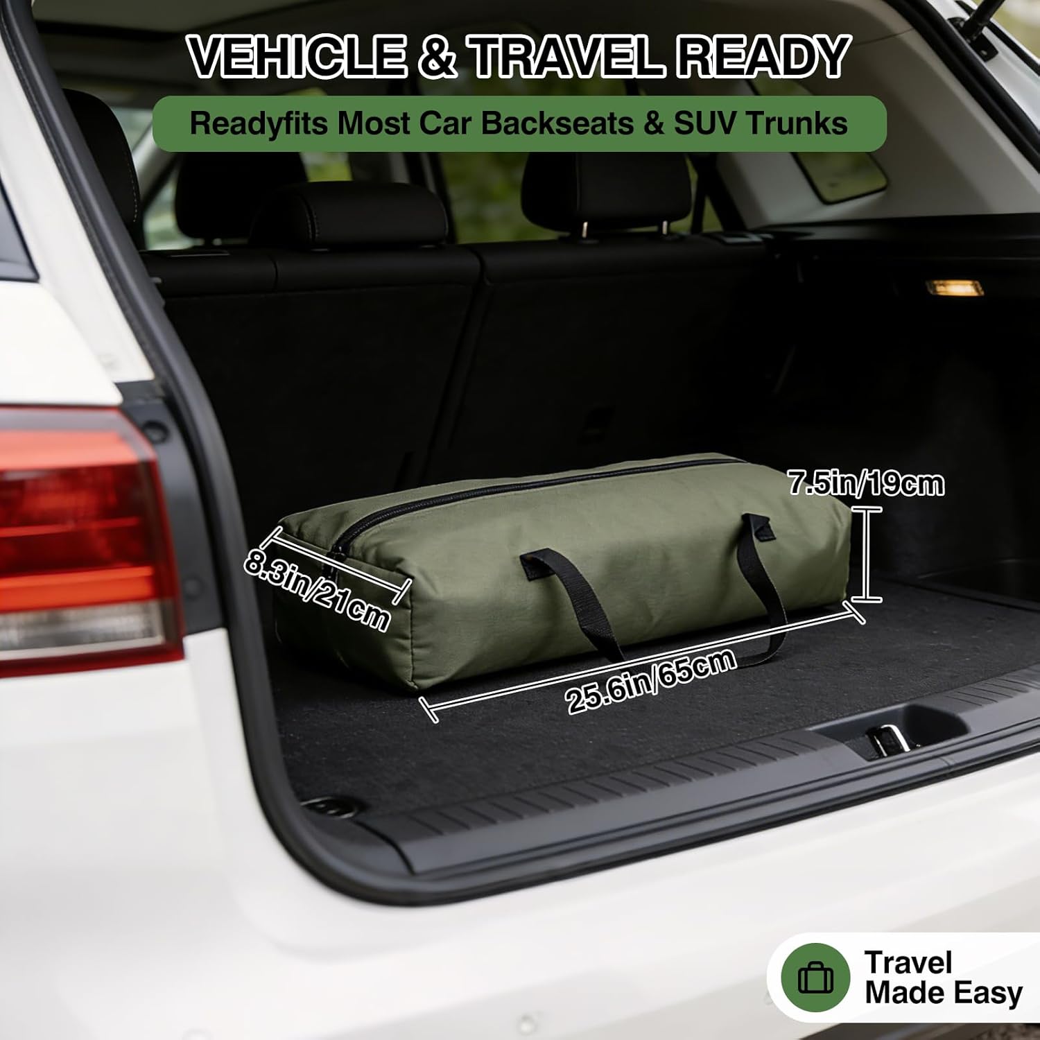 33" L x 25" W x 25" H Collapsible Travel Dog Crate, Portable Soft Dog Kennel for Medium Large Dogs up to 60 lbs, 4-Door Foldable Travel Crate with Durable Mesh & Storage BagGreen