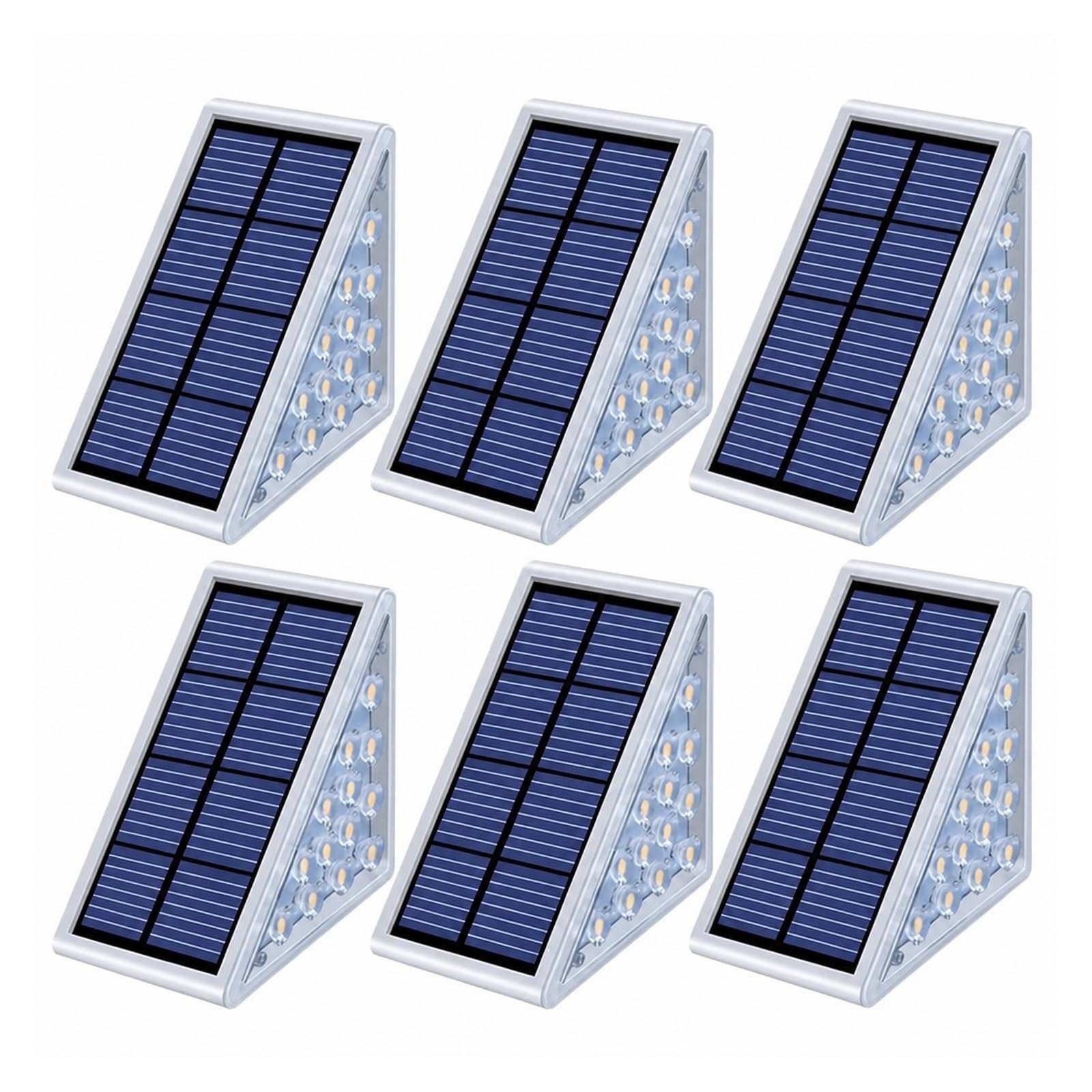 Nelle luci da terra, Segnapasso LED Per Scale Da Esterno IP67 Solare(6pcs,Multicolor)