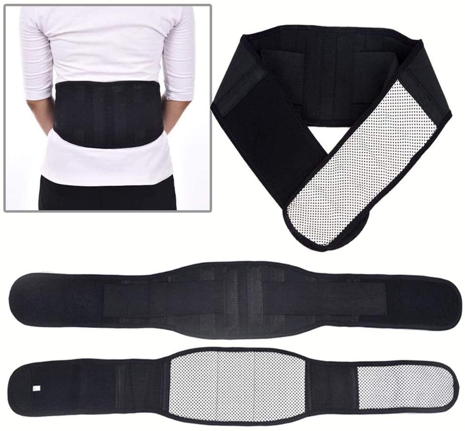 Cintura Terapia Magnetica Per Schiena, Supporto Lombare Con 4 Barre Metalliche, Riscaldante Autogenerante, Taglia XL (96-110 Cm), Uomo E Donna - 2