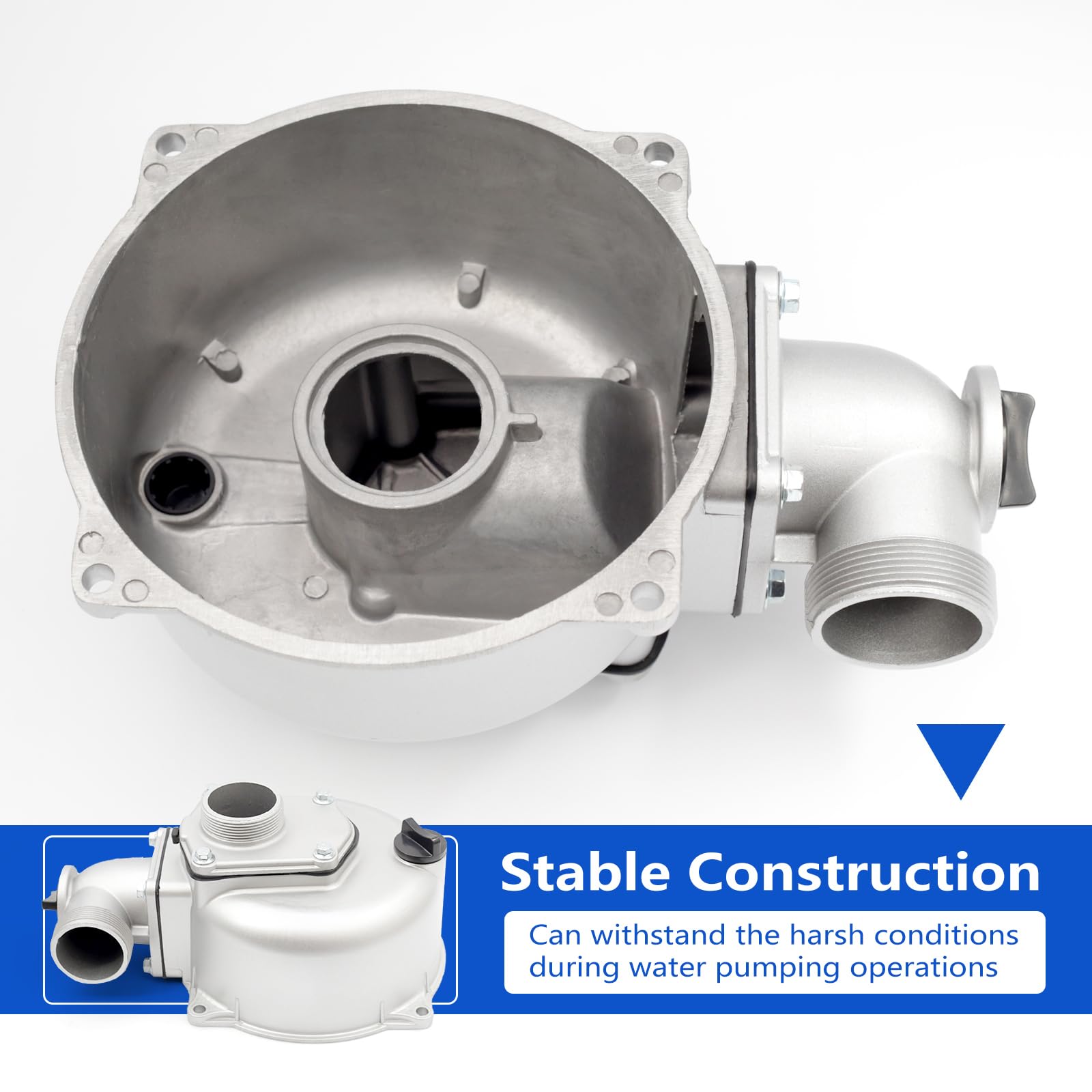 2 Inch Water Pump Body Housing With 4 Bolts On Water Inlet Replacement Predator Pacific Hydrostar 2 Engine Aluminum Water Pump Fits Model Awp50 3 Bolts - View #9