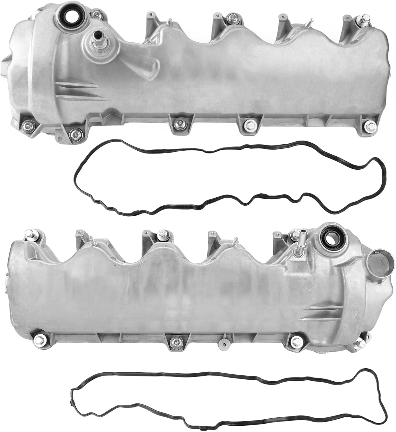 WATERWICH Engine Valve Cover Left & Right Compatible with Ford F-150 F-250 F-350 Super Duty Mustang Expedition Explorer Lincoln Navigator 2004-2014 4.6L 5.4L Replace 9L1Z-6582-C 264-909 264-908