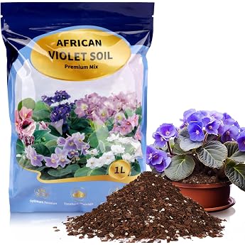 African Violet Potting Soil Mix 1L Pre-Mixed Acid Soil Ideal for African Violets to Ensure Optimal Nutrient Absorption and Vivid Flowers
