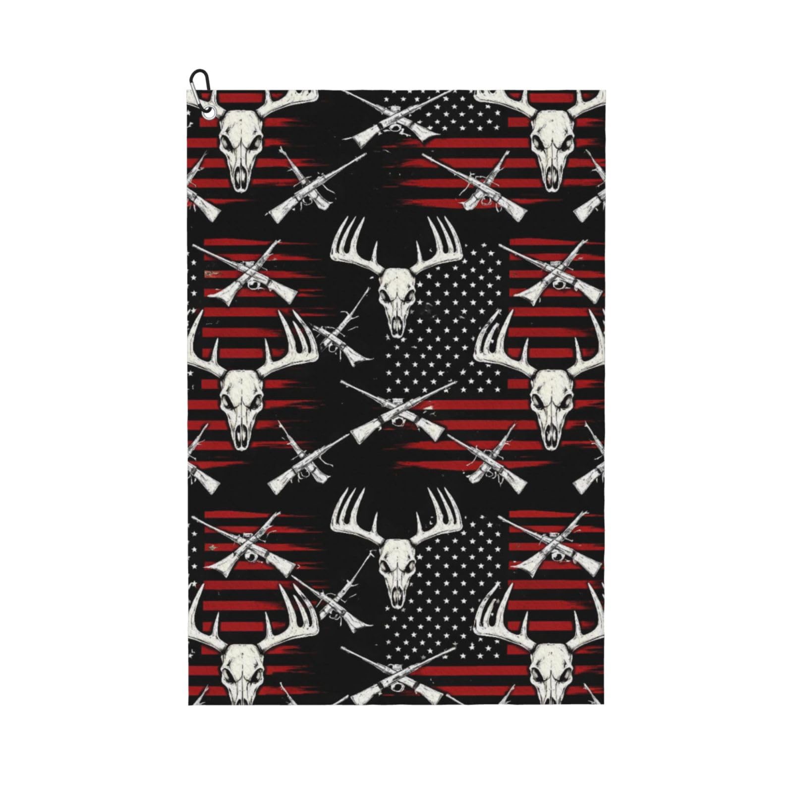BSDFGSDD Hunting Deer USA American Flag Golf Towel 24 x 16 inches