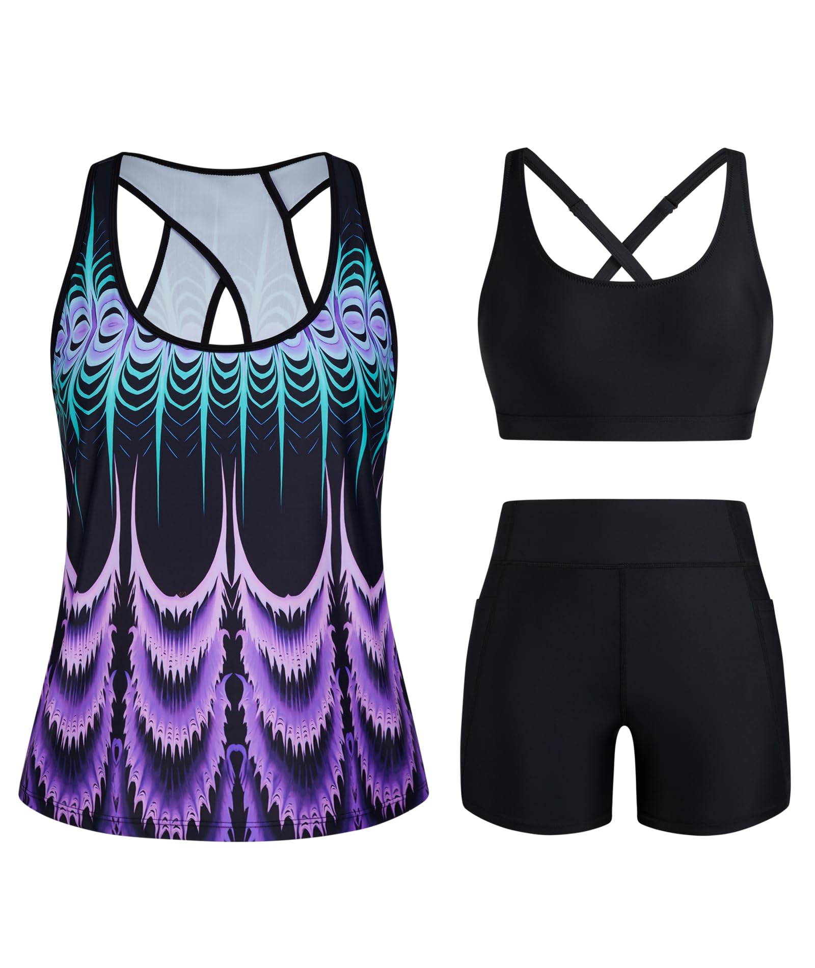 3 Piece Tankini Swimsuits for Women