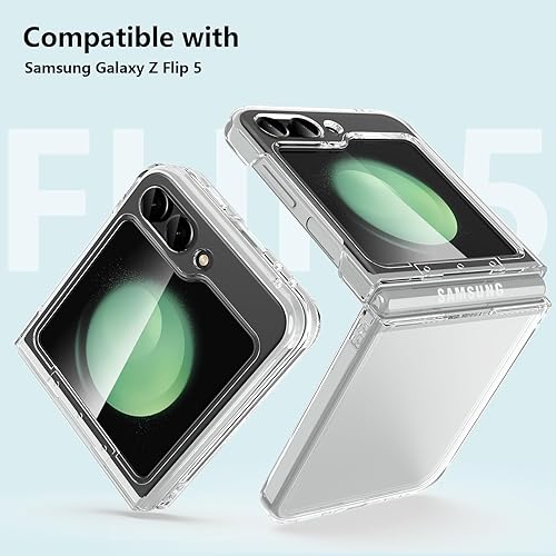 Miniatura 2 de Para Samsung Galaxy Z Flip 5 Caso, Fundas protectoras delgadas transparentes para teléfono, funda transparente a prueba de golpes para Z Flip5