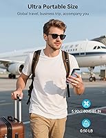 Vista 9 de Portable Charger, 10000mAh 22.5W Fast Charging Power Bank with Built in Cable & Wall Plug, Travel Essential Battery Pack with LED Display, External