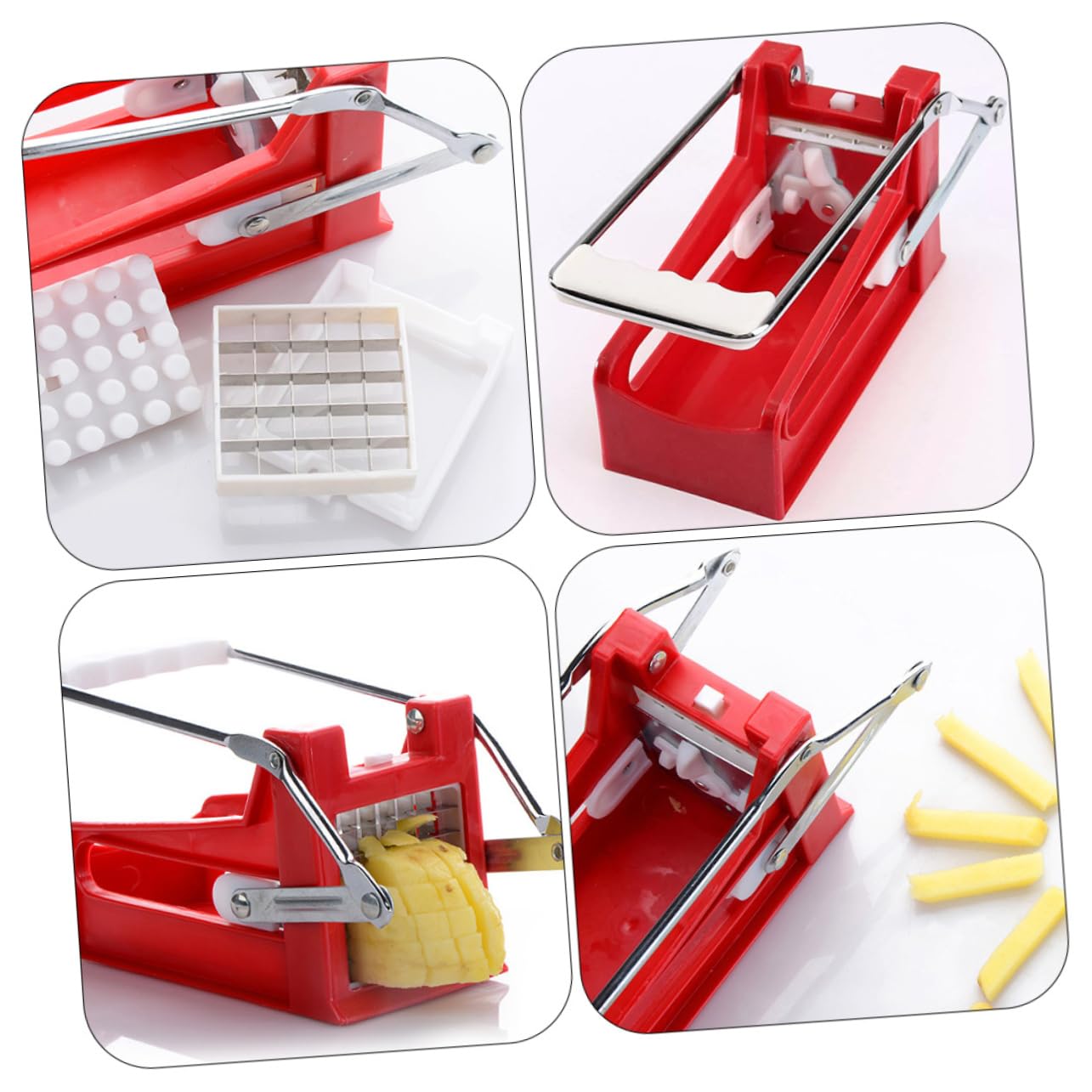 Tagliapatate Manuale 1 Pz in ABS e Pp, Acciaio Inox per Cucina
