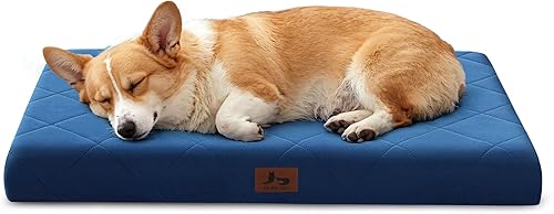 Miniatura 13 de Cama ortopédica para perros lavable para perros grandes y medianos, tapete impermeable para cama de mascotas con espuma para jaula de huevos,