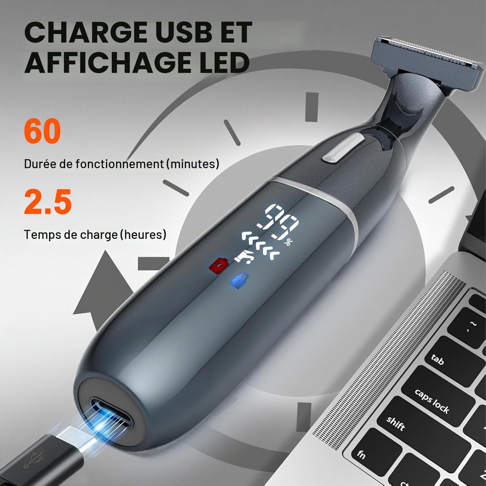 Rasoir Electrique Femme, 6-en-1 Rasoir Electrique | Rasoir Électrique avec Affichage LED, Tondeuse Intime Femme Humide/Sec,USB-RechargeStation, Cadeaux Anniversaire
