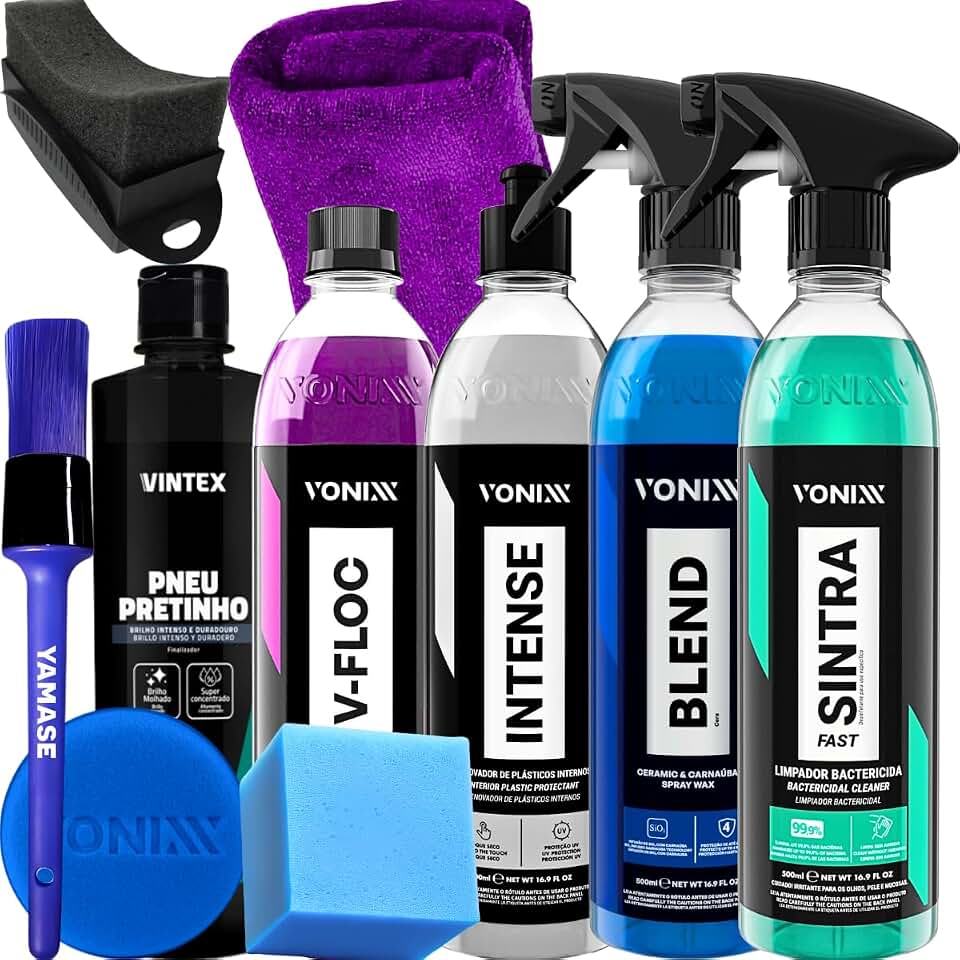 Kit Produtos Para Limpeza Automotiva Vonixx Kit Lavagem Cera