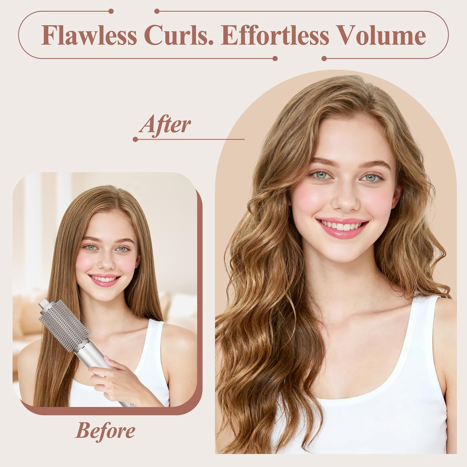 Round Brush Attachment for Shark FlexStyle, Upgraded Oval Round Volumizing Brush for Shark Flex Style Accessories Styling for for Smooth, Voluminous Curls(1.5 Inch Barrel, 2.32 Inch Bristle) - Image 5