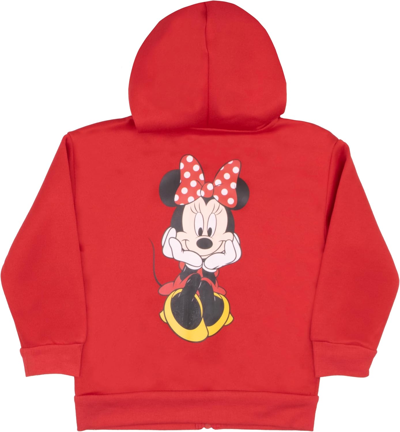 Disney Minnie Mouse, Lilo & Stitch, Princess Girl's Zip-Up Hoodie, Long Sleeve Hooded Sweatshirt for Kids and Toddlers