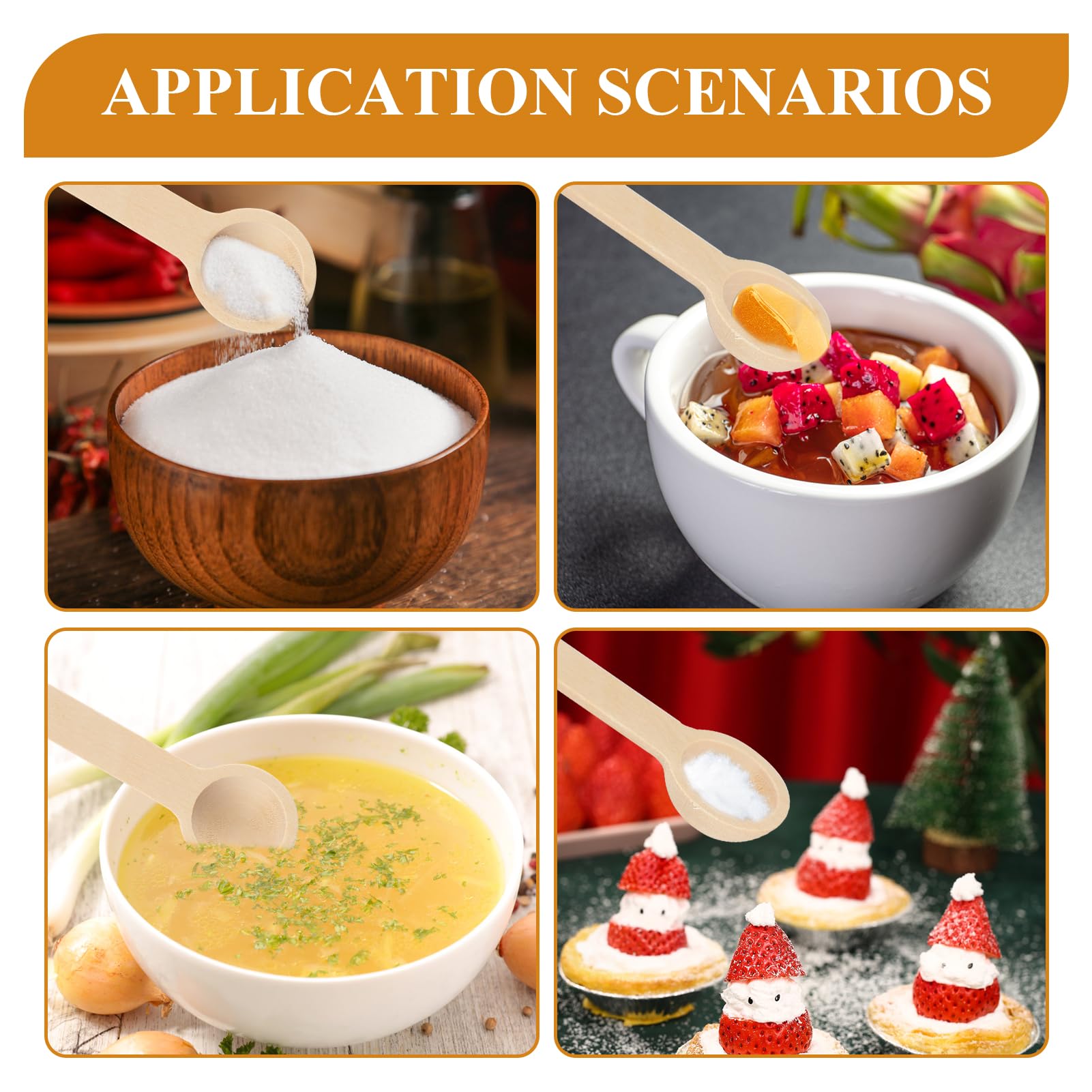 Set 20 Mini Cucchiai Di Legno - Per Sale, Zucchero, Spezie, Caffè - Foto 9