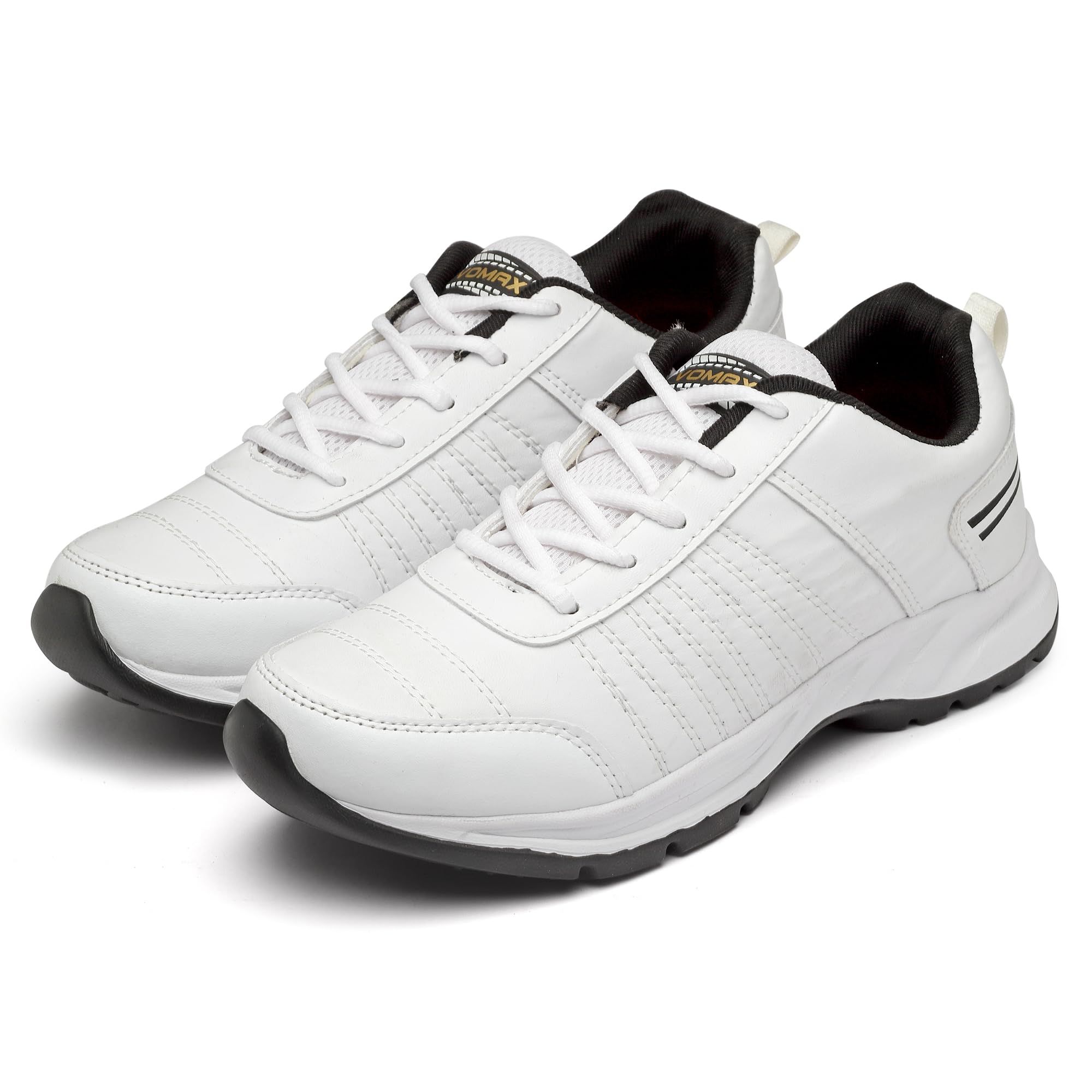 VOMAX SPORTS V-56 Sports Shoes | Synthetic Leather | Lightweight | Daily Use | Waterproof | Running Shoes for Men White-Black (B0D6GNNHZH) Amazon Price History, Amazon Price Tracker