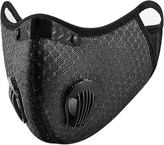 DeeLink Outdoor Sport Mask Reusable Activated Carbon Dustproof Respirator Safety Mask Respirator Activated Carbon Anti Cold Sports Mask Filter Bicycle Mask Mountain Bike Riding Mask