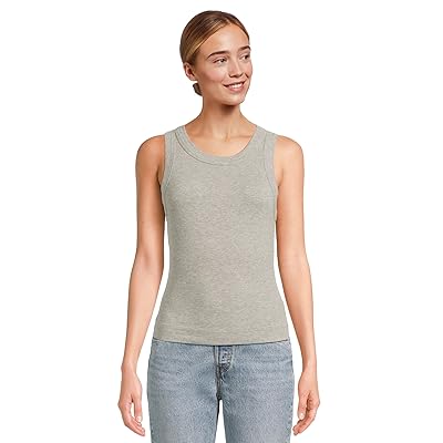 Michael Stars Gina Wide Binding Crop Tank Top Women