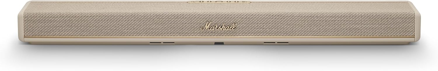 Marshall Heston 60 Soundbar - Dolby Atmos Immersive Sound for TV, Movies, and Music | Bluetooth, WiFi, HDMI, 3.5 mm Aux Inputs - Cream