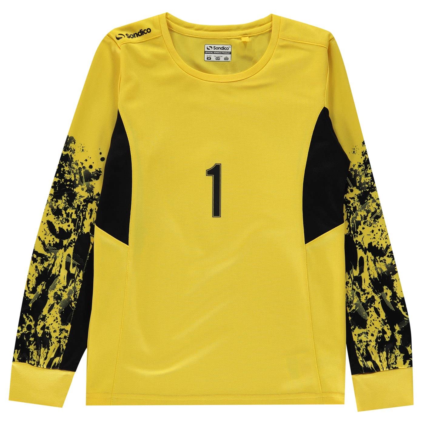 Sondico Kids Core Goalkeeper Shirt Juniors Yellow 9-10 (MB)