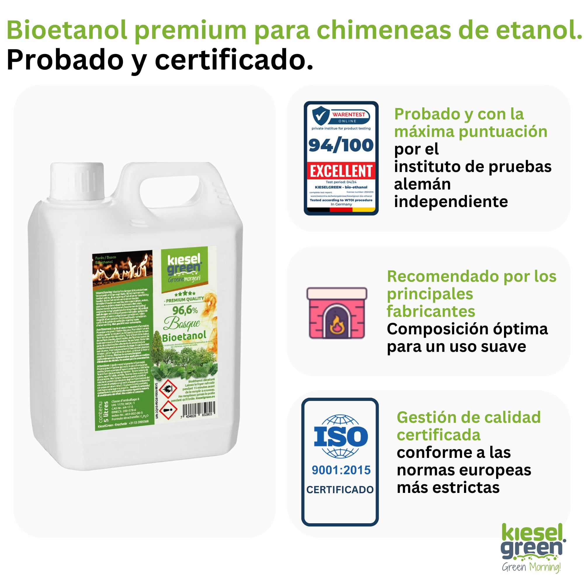Bioetanol 5 Litros con Fragancia para Chimenea de Etanol, Muchas Variedades – Bioalcohol como Fragancia de Ambiente – Estufas de Bioetanol, Biochimenea Etanol, Ethanol (Wa5)
