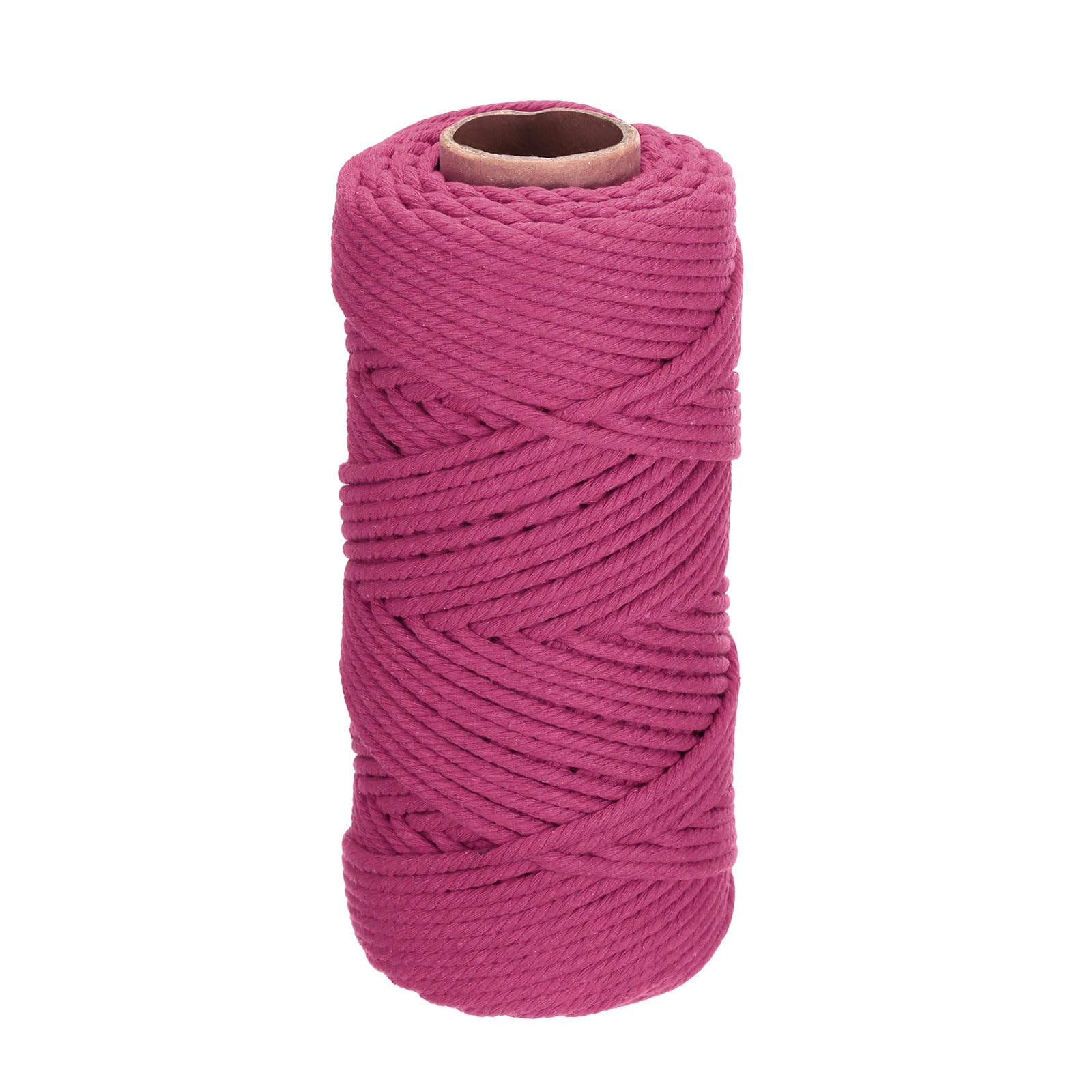 DMiotech 4mm x 80M (87 Yard) Rose Red Natural Cotton Macrame Rope