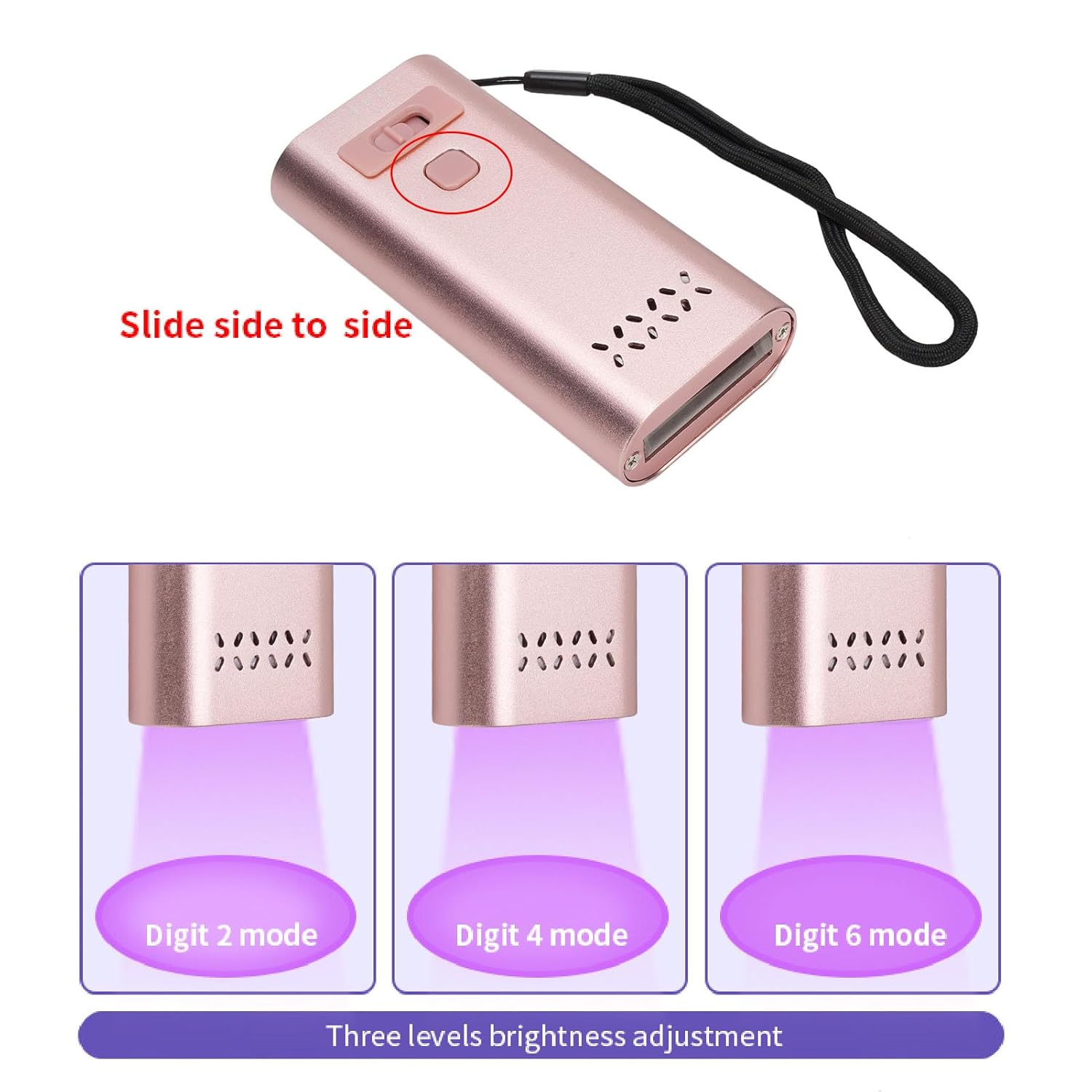 Hair Extension Light, Portable Glue Fast Curing LED Light, Lamp for Hair Extensions, for Real Human Hair Wavy Wig Extension