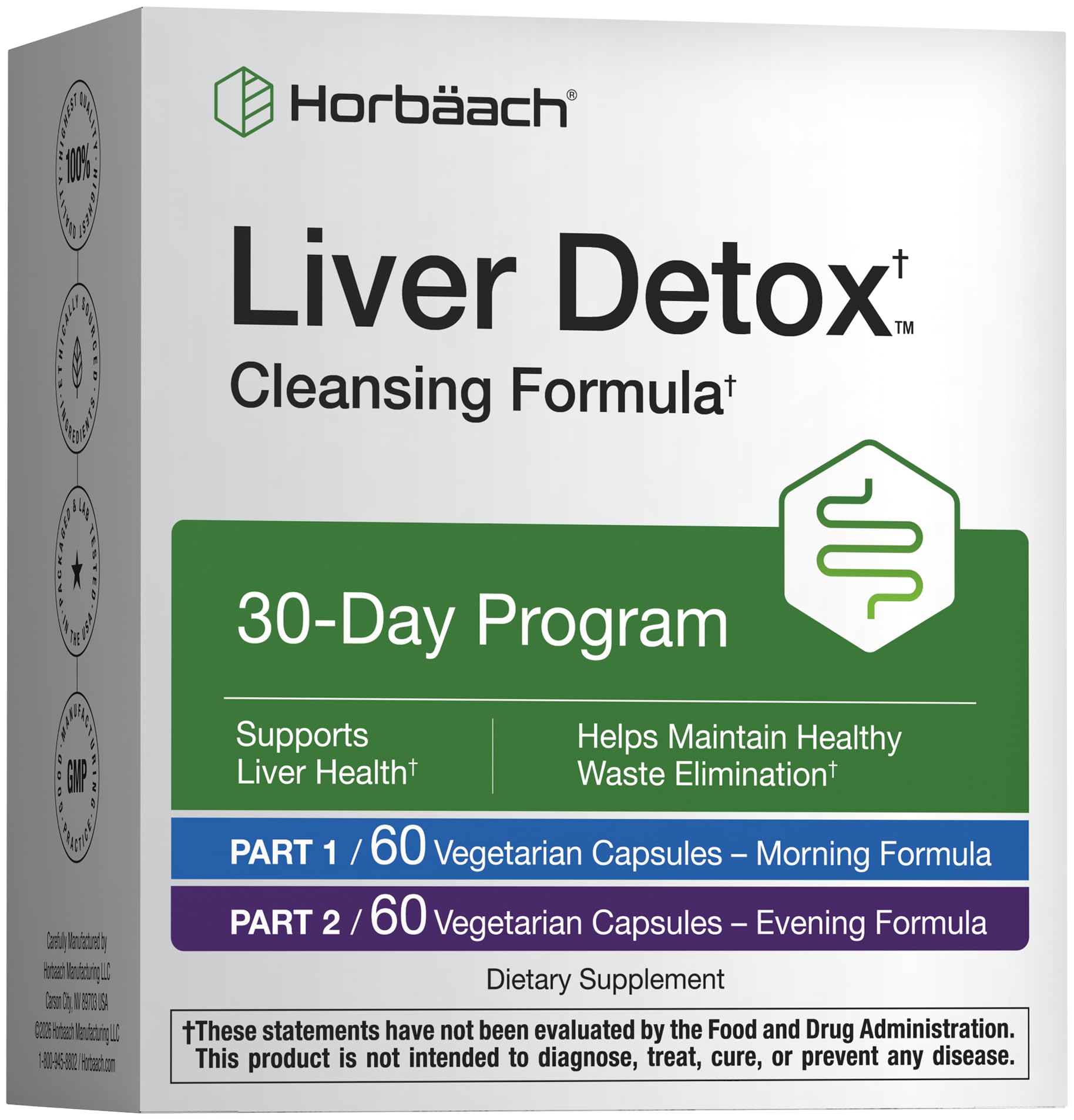 Horbäach Liver Detox | 30 Day Program | 2 Part Kit