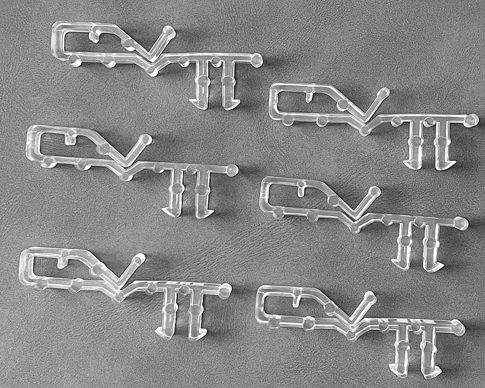 10 pcs 2-1/8 inch Hidden Channel Valance Clips for Horizontal Wood Blinds Mini Blinds Retainer Holder for The Valance with a Groove in The Back