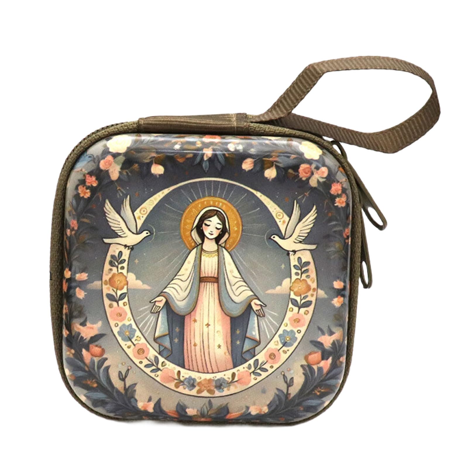 Whoasyst Catholic Rosary Zippered for Prayer Beads, Jewelry & Coin Purse, Travel Catholic Rosary Pouches
