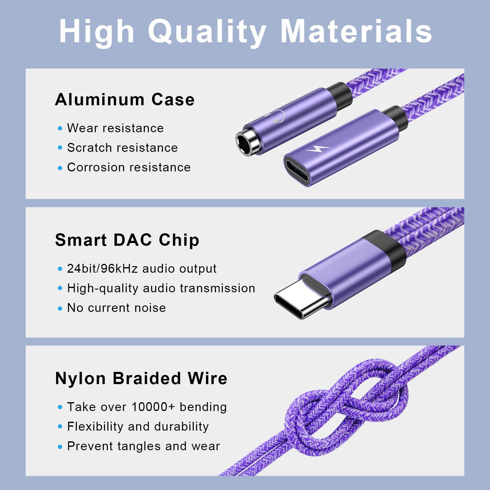 Adattatore USB-C a Jack Cuffie 3.5 mm 2-in-1 AUX con Ricarica