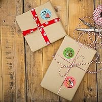 Vista 6 de 20 hojas de calcomanías de números de calendario de Adviento de Navidad, 1-24 calcomanías de calendario de cuenta regresiva de Navidad, calcomanías