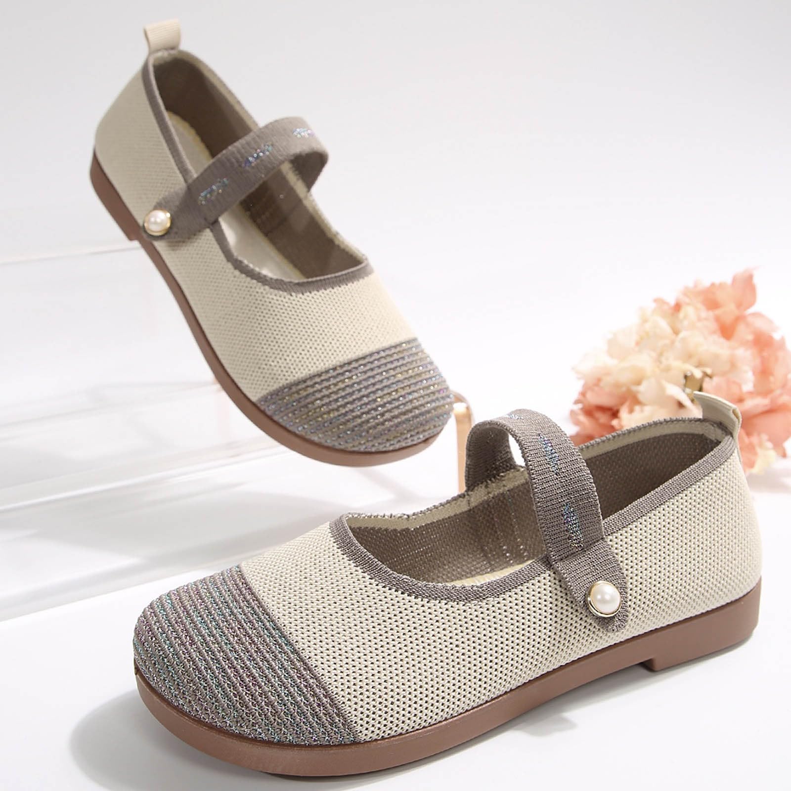 Zapatos elegantes para mujer, estilo casual, uso diario, diseño de malla transpirable con suela plana cómoda, aventuras de primavera y verano
