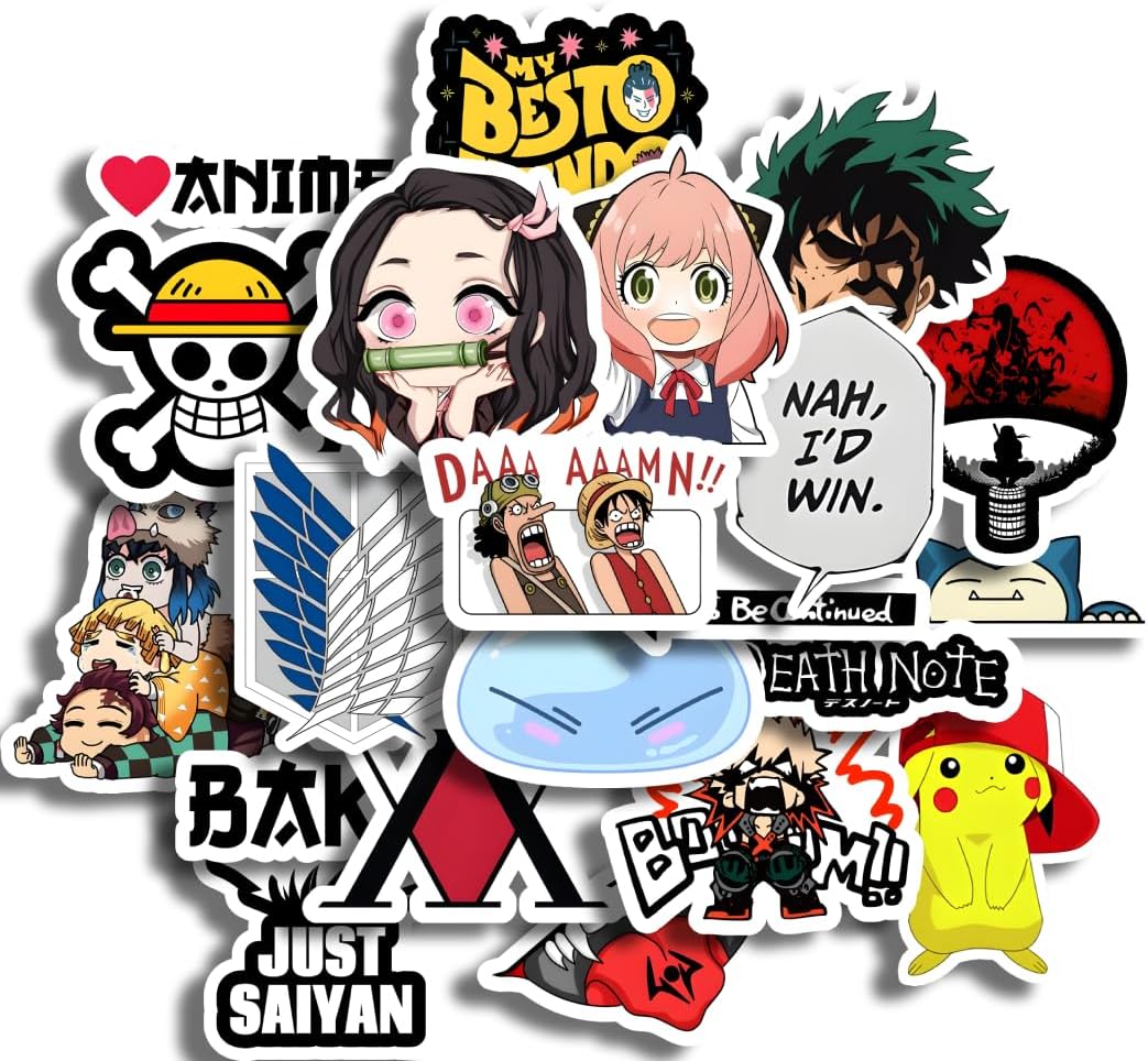 30Pcs Anime Vinyl Stickers - Waterproof for Laptops, Phones, Water Bottles, Skateboards, Luggage, and More - Self-Adhesive