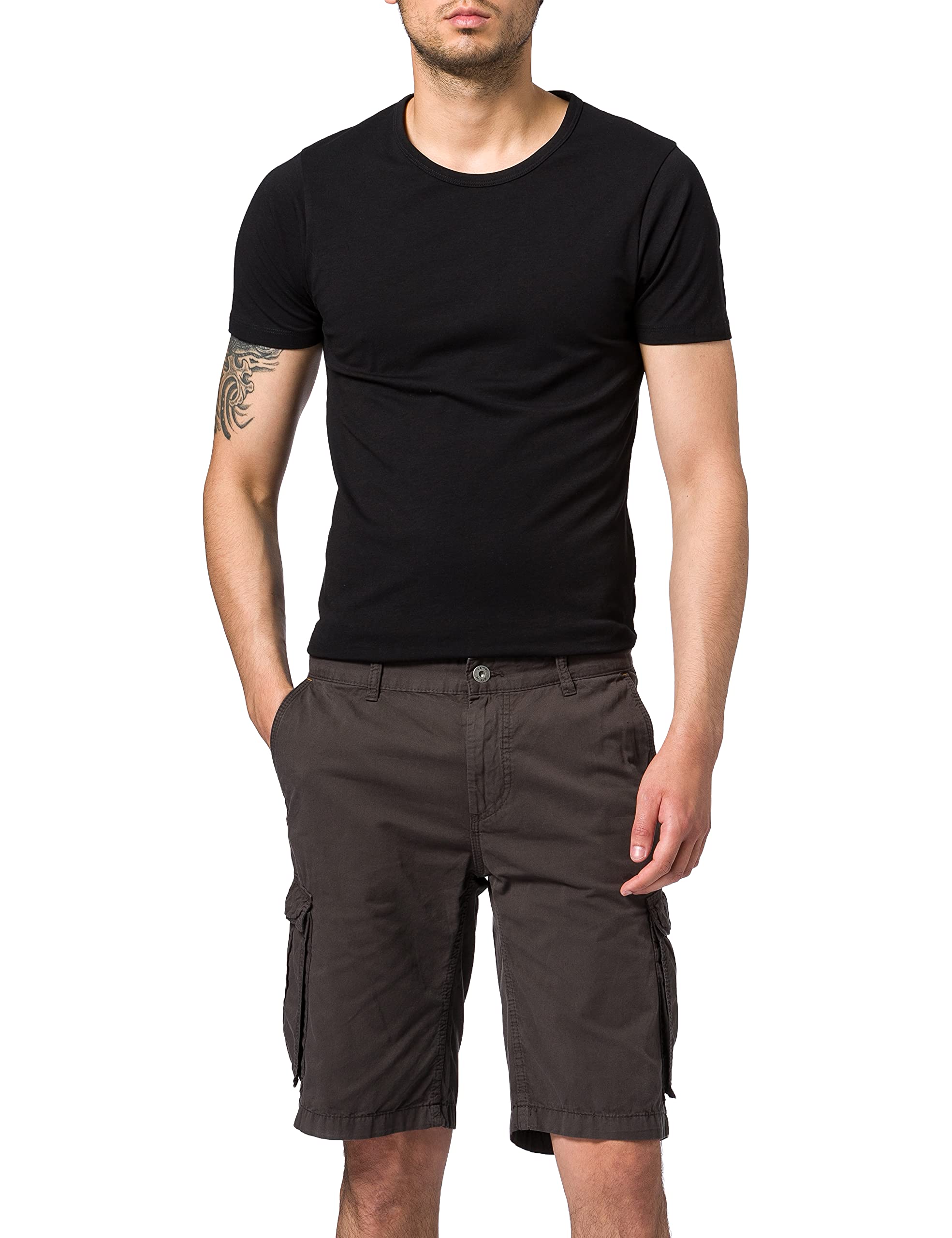 camel active Men's 4968005u75 Bermuda Shorts, Asphalt, 31
