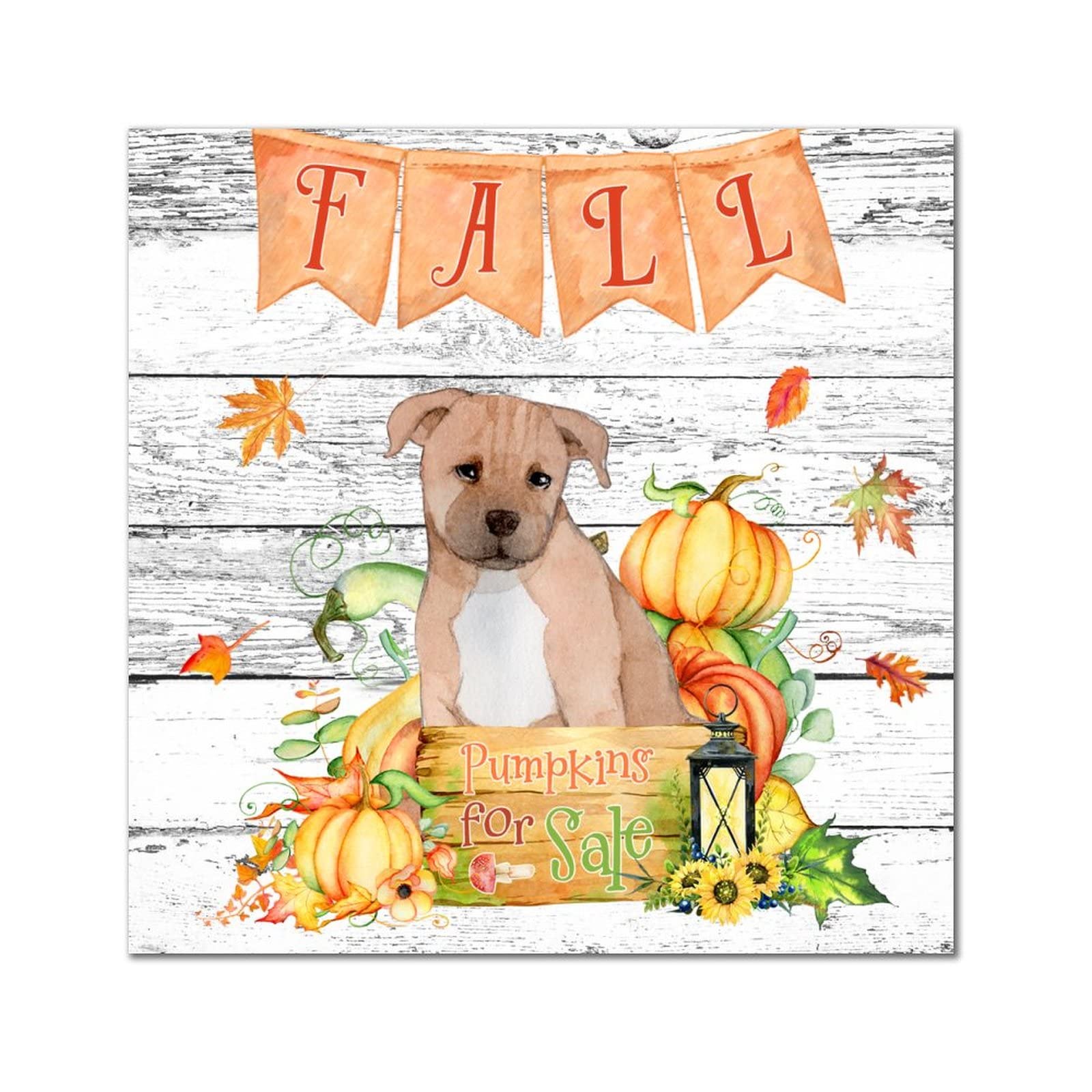 Panneau Fall Pumpkins Sale bois pour égayer un mur vide et triste en intérieur