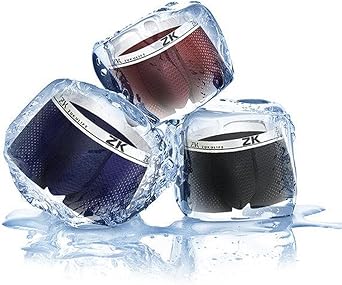 Mens Ice Silk Boxer Mesh Briefs, Pack of 3