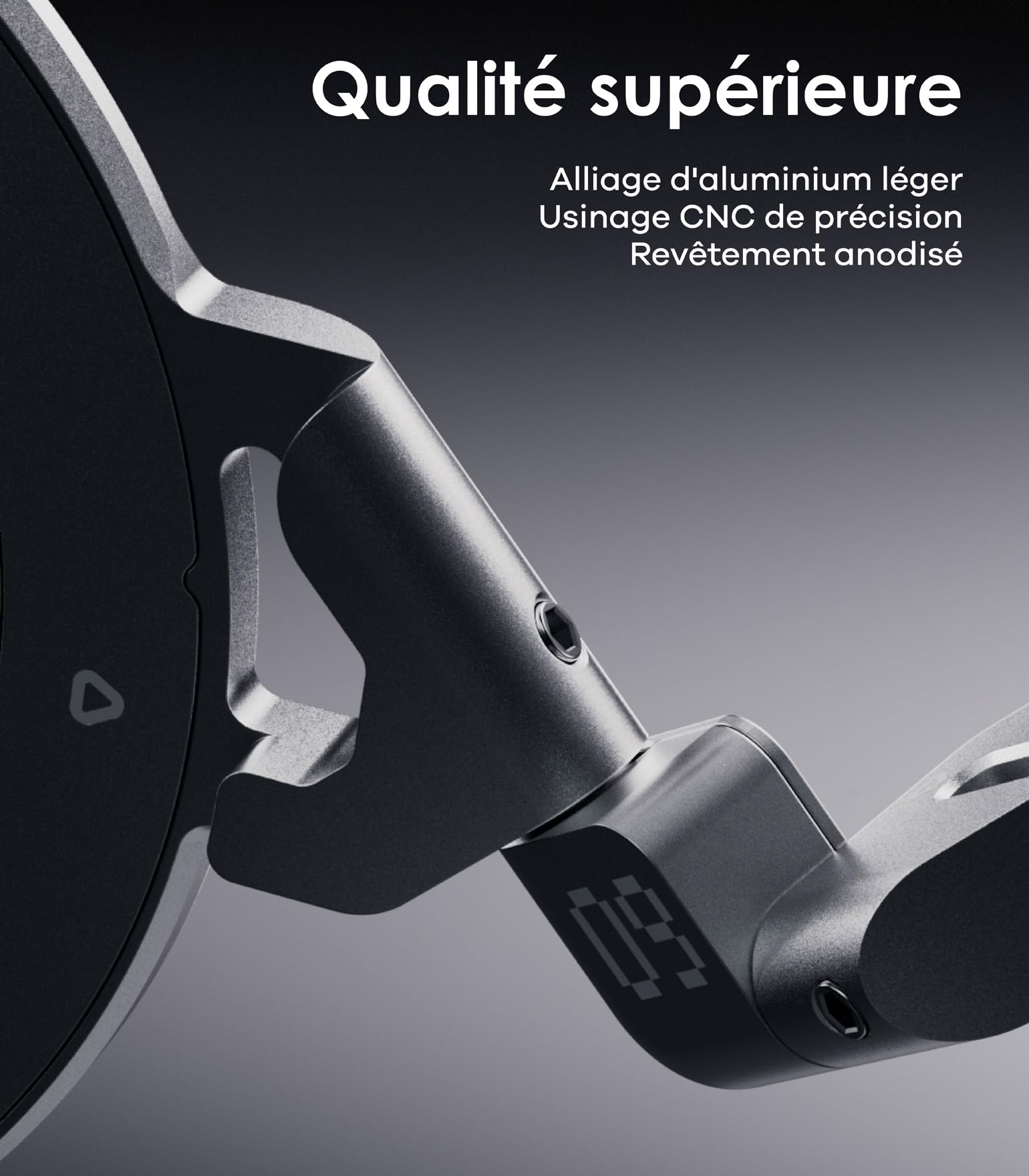 Aulumu G09 Anneau Téléphone Portable - Support Magnétique Double Face avec Rotation 360°, Support de Téléphone pour MagSafe en Alliage d‘Aluminium pour iPhone 17/16/15/14/13/12 - Noir