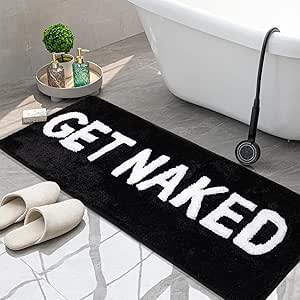 Amazon.com: Get Naked Bath Mat Runner Cute Bathroom Rugs Non Slip