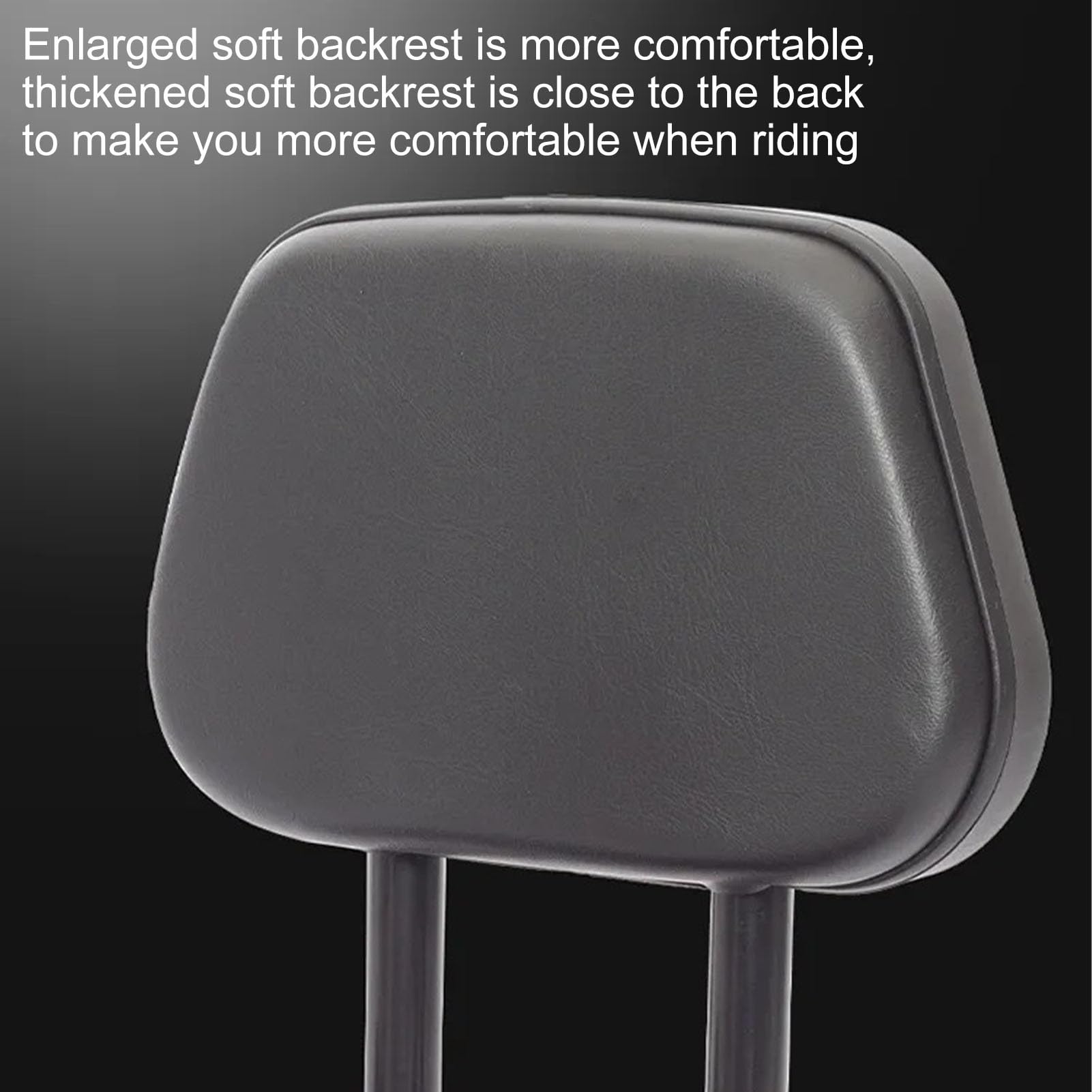 Fahrradsattel mit Rückenlehne – PU-Leder Memory Foam 27 x 32 cm