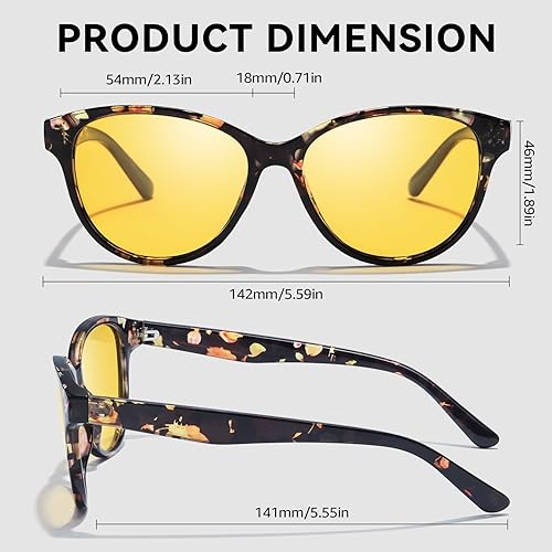 Miniatura 4 de SIPHEW Gafas de sol polarizadas redondas vintage para mujer, gafas de sol retro de diseño moderno con protección UV para exterioresajuste medio