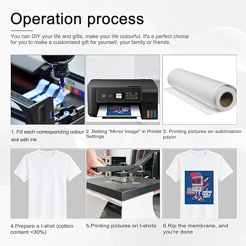 Miniatura 5 de Repuesto de tinta de sublimación para impresora Epson 2840 ET-2400 ET-2800 ET-2803 ET-2720 ET-2760 ET-2750 ET2850 ET-15000 1K+1C+1M+1Y, Total 400ML