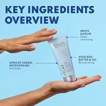 Alma K Peeling Mineral Mask - Exfoliating Face Mask with Avocado Butter and Oil - Peel with Dead Sea Minerals - 3.4 oz