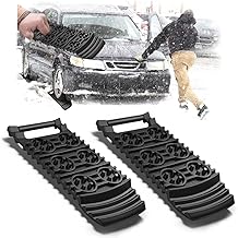 2Pack Recovery Traction Boards, Portable Off-Road Tire Traction Mats Emergency Recovery Tracks Anti-Slip Tire Grip Pads for Car Unstuck Vehicle from Mud Sand Snow Ice (2 Pack)